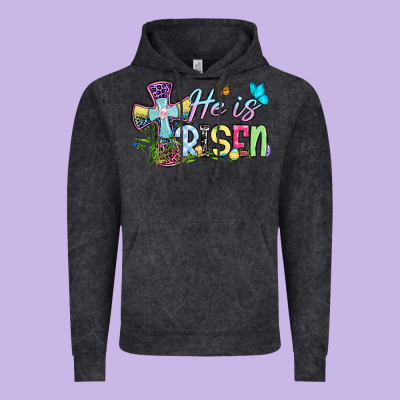 Easter Day He Is Risen Vintage Hoodie Designed By Oliviacreatesart