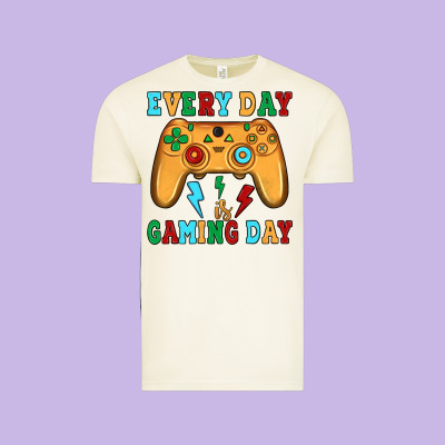 Every Day Is Gaming Day Vintage Tee Designed By Jahusdesignshop