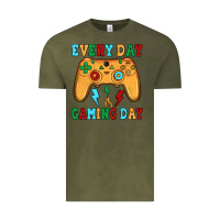 Vintage Olive every day is gaming day Vintage Tee - JahusDesignShop