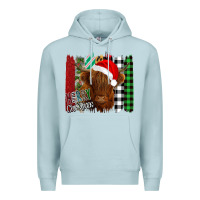 Blue Mist Merry Christmas Cow Premium Hoodie - Bettercallsaul