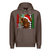 Coffee Merry Christmas Cow Premium Hoodie - Bettercallsaul