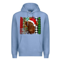Colony Blue Merry Christmas Cow Premium Hoodie - Bettercallsaul