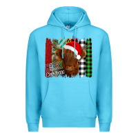 Ocean Blue Merry Christmas Cow Premium Hoodie - Bettercallsaul