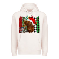 Pale Pink Merry Christmas Cow Premium Hoodie - Bettercallsaul