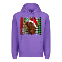 Purple Merry Christmas Cow Premium Hoodie - Bettercallsaul