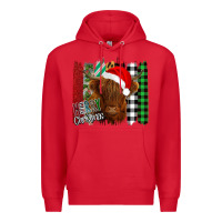 Red Merry Christmas Cow Premium Hoodie - Bettercallsaul