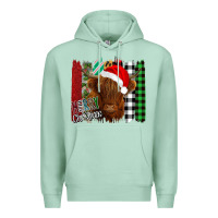 Seafoam Merry Christmas Cow Premium Hoodie - Bettercallsaul