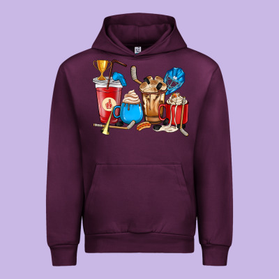 Hockey Coffee Cups Urban Hoodie Designed By Howdyjamesfarm