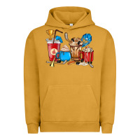 Pigment Peanut Butter Hockey coffee cups Urban Hoodie - HowdyJamesFarm