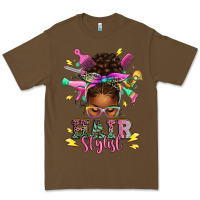 Cacao hair stylist afro messy bun Premium Tee - texasbilliewilder