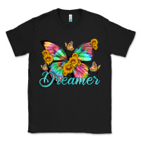 Black dreamer with Butterfly and sunflowers Classic Tee - Artiststas