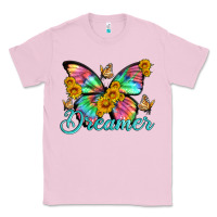 Bubblegum Pink dreamer with Butterfly and sunflowers Classic Tee - Artiststas