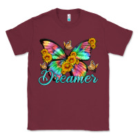 Burgundy dreamer with Butterfly and sunflowers Classic Tee - Artiststas