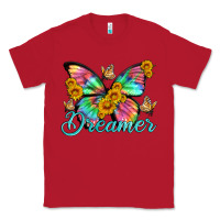 Red dreamer with Butterfly and sunflowers Classic Tee - Artiststas