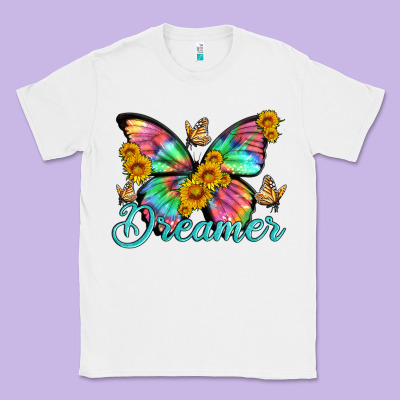 Dreamer With Butterfly And Sunflowers Classic Tee Designed By Artiststas