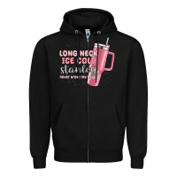 Black long neck ice cold stanley never broke my heart Zipper Hoodie - MaliasSmallBusiness