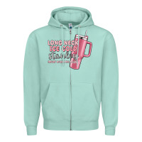 Seafoam long neck ice cold stanley never broke my heart Zipper Hoodie - MaliasSmallBusiness
