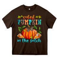 Chocolate Brown Cutest pumpkin in the patch Heavy Core Tee - RanaPortraitStore