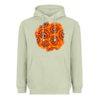 Matcha Thanksgiving Turkey With Tartan Patch Heavyweight Hoodie - BundleAndBundleShop