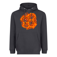 Smoke Thanksgiving Turkey With Tartan Patch Heavyweight Hoodie - BundleAndBundleShop