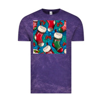 Cloud Purple christmas socks seamless pattern Vintage Tee - BundleAndBundleShop