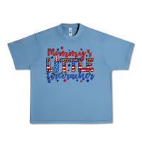 Pebble Blue mommy’s little firecracker Urban Heavy Tee - JahusDesignShop