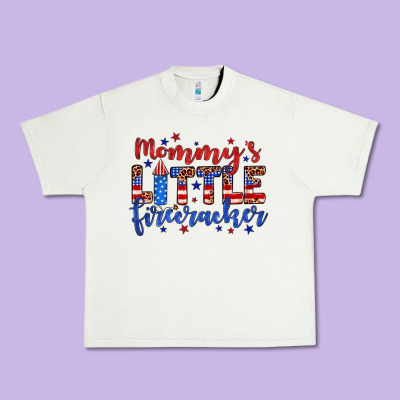 Mommy’s Little Firecracker Urban Heavy Tee Designed By Jahusdesignshop