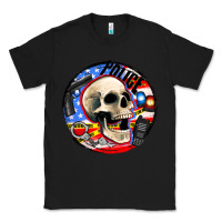 Black police skull and police equipment Classic Tee - AdoDesignShop