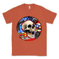 Copper police skull and police equipment Classic Tee - AdoDesignShop