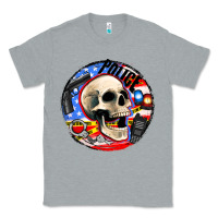 Heather Grey police skull and police equipment Classic Tee - AdoDesignShop
