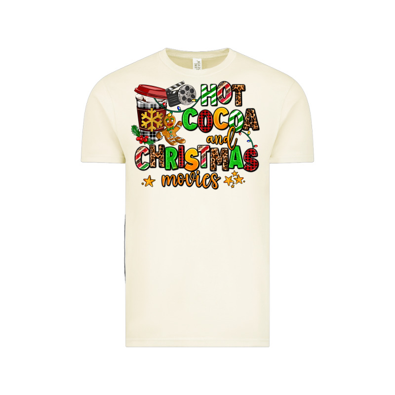 Hot Cocoa And Christmas Movies Vintage Tee by AdoDesignShop | Teevron