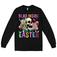 Black dead inside but it's easter Long Sleeve Tee - Jasminsmagicworld