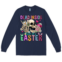 Navy dead inside but it's easter Long Sleeve Tee - Jasminsmagicworld