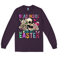 Plum dead inside but it's easter Long Sleeve Tee - Jasminsmagicworld
