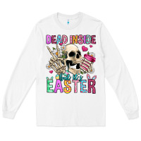 White dead inside but it's easter Long Sleeve Tee - Jasminsmagicworld