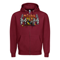 Burgundy motocross mom Zipper Hoodie - MaliasSmallBusiness