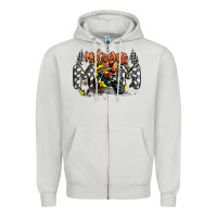 Dove Grey motocross mom Zipper Hoodie - MaliasSmallBusiness