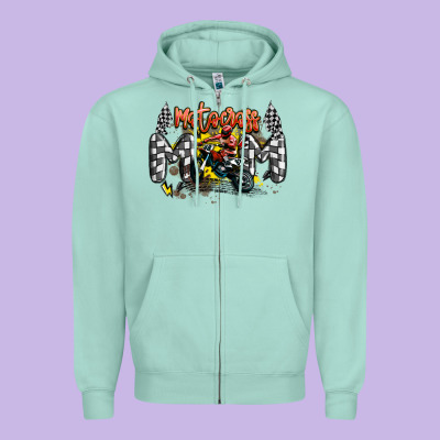 Motocross Mom Zipper Hoodie Designed By Maliassmallbusiness