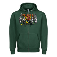 Sports Green motocross mom Zipper Hoodie - MaliasSmallBusiness