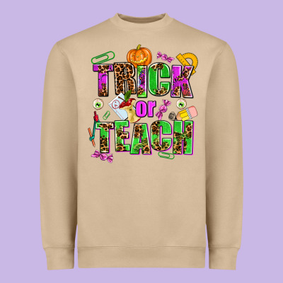 Trick Or Teach Heavyweight Sweatshirt Designed By Adodesignshop