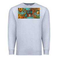 Heather Grey give thanks license plate Premium Sweatshirt - BundleAndBundleShop