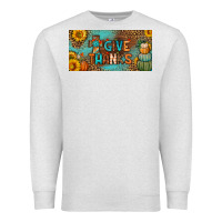 Oatmeal Heather give thanks license plate Premium Sweatshirt - BundleAndBundleShop