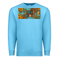 Ocean Blue give thanks license plate Premium Sweatshirt - BundleAndBundleShop