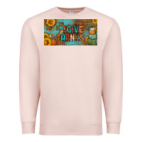 Pale Pink give thanks license plate Premium Sweatshirt - BundleAndBundleShop