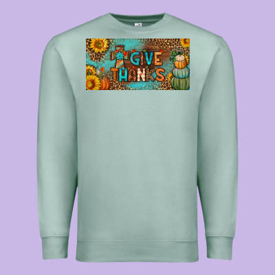 Give Thanks License Plate Premium Sweatshirt Designed By Bundleandbundleshop