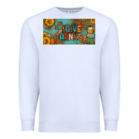 White give thanks license plate Premium Sweatshirt - BundleAndBundleShop