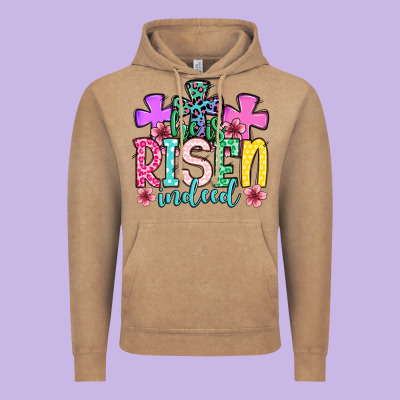 Easter Day He Is Risen Indeed Vintage Hoodie Designed By Oliviacreatesart