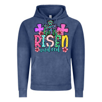 Vintage Denim Easter Day He is risen indeed Vintage Hoodie - OliviaCreatesArt