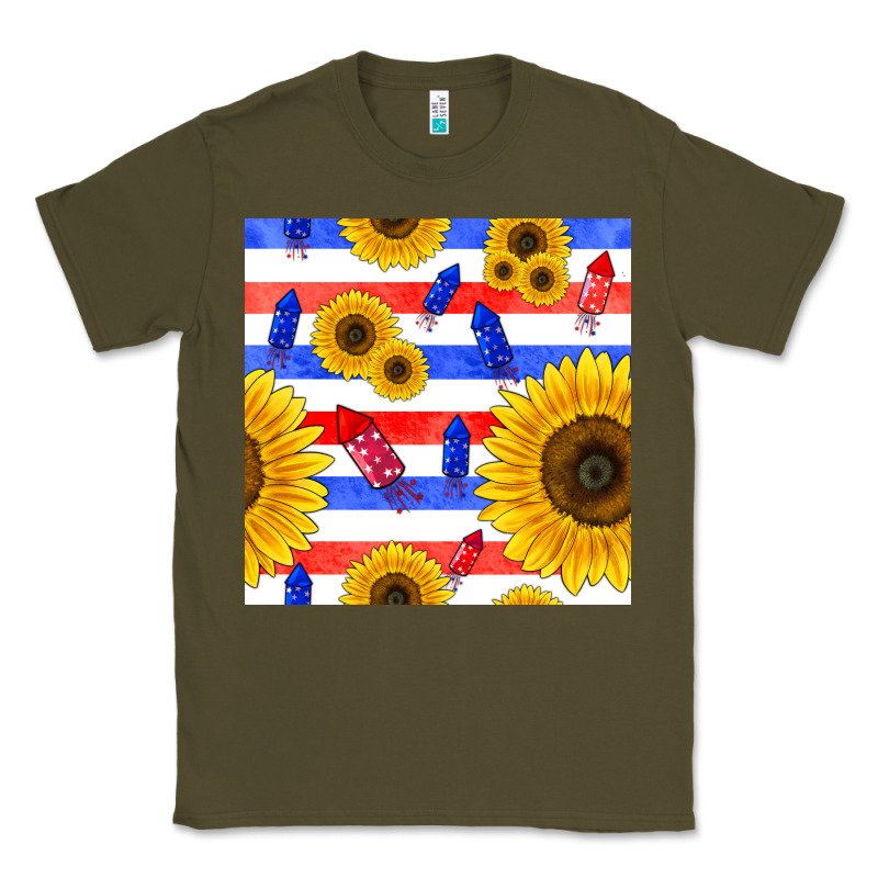 Patriotic Sunflowers Classic Tee by BundleAndBundleShop | Teevron