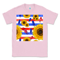 Bubblegum Pink patriotic sunflowers Classic Tee - BundleAndBundleShop